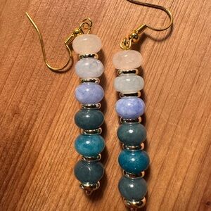 Elegant Multi-Color Gemstones Earrings